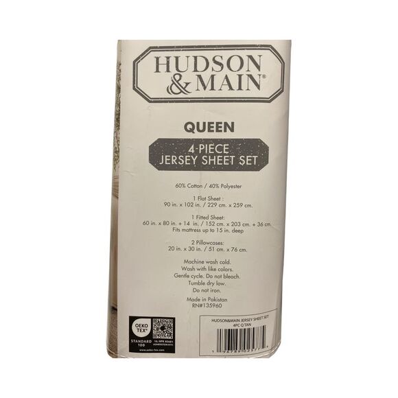 Hudson & Main Wrinkle Resistant, Super Soft, Jersey Sheet Set, 4 Piece - Tan - Picture 3 of 3